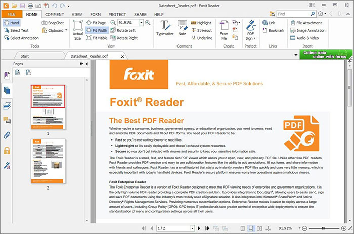 Tính năng quan trọng của phần mềm Foxit Reader