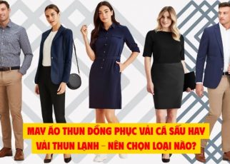 may áo thun đồng phục vải cá sấu hay vải thun lạnh