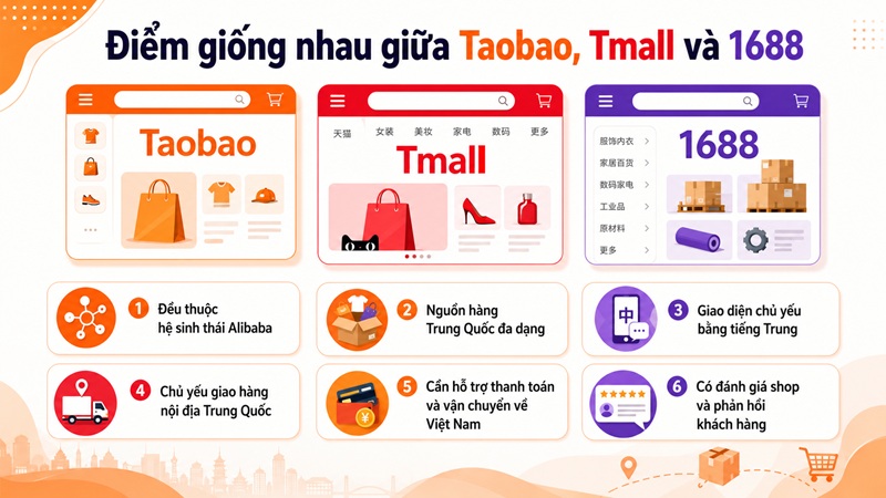 điểm giống nhau của taobao